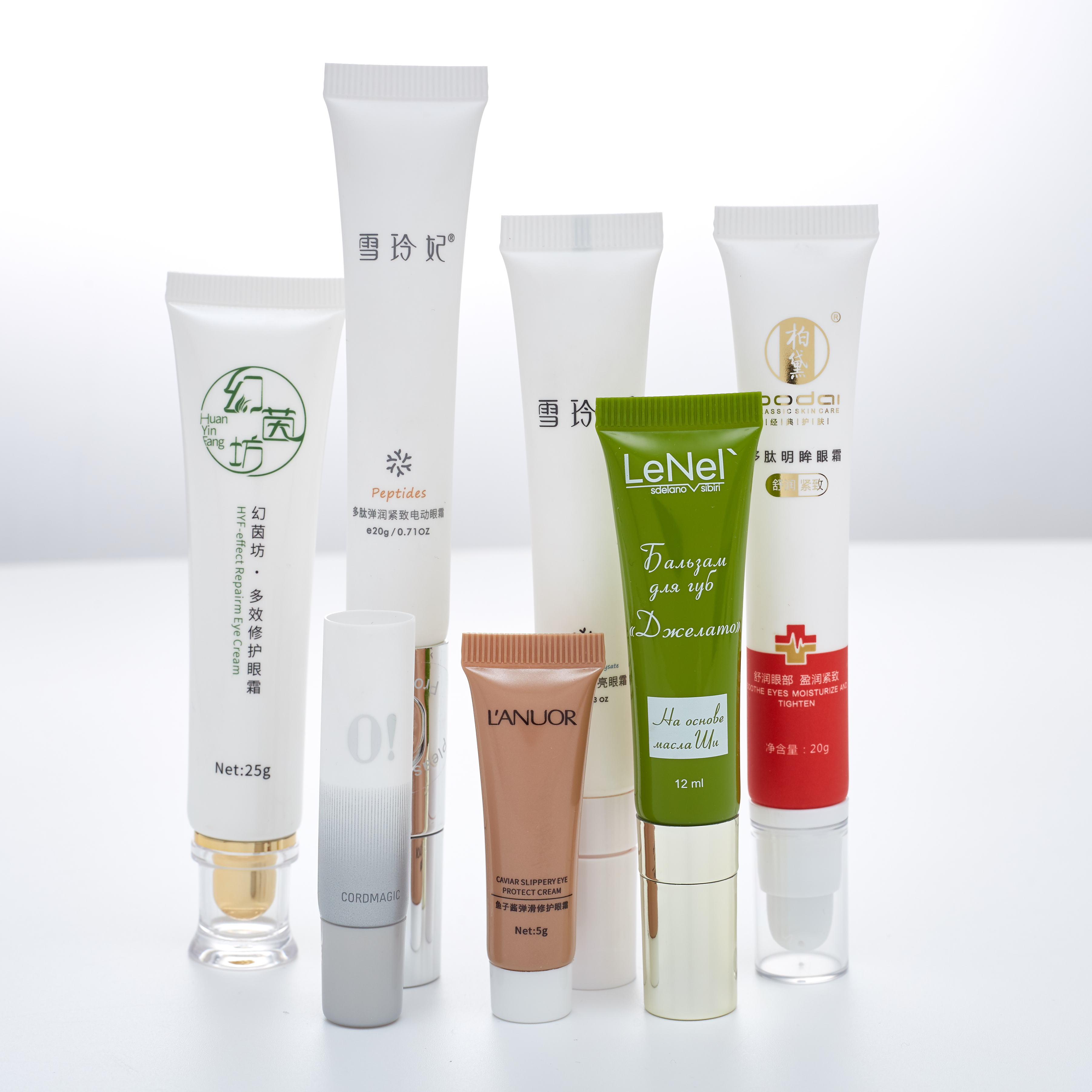 أنبوب بلاستيكي فارغ لكريم العين مع كرة دوارة واحدة