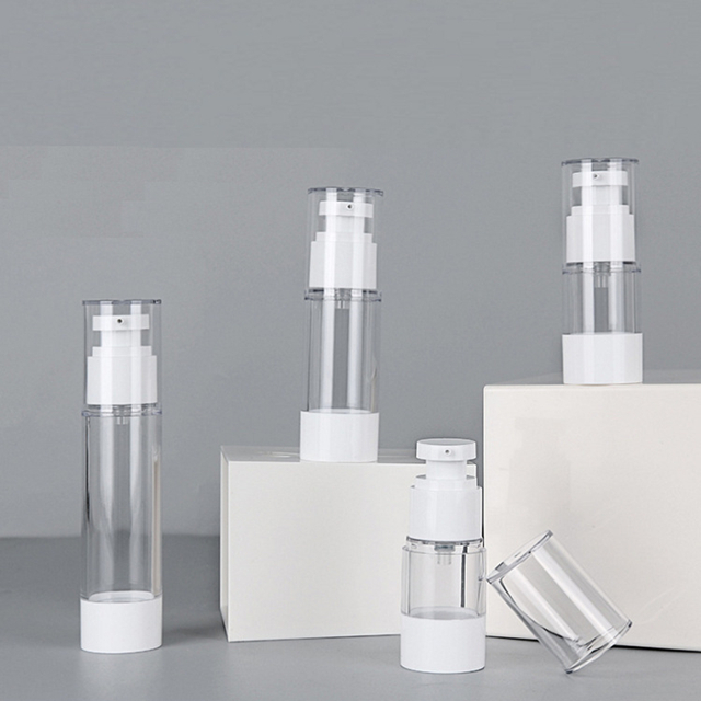 30 مل 50 مل كريم مصل التجميل زجاجة مضخة بلاستيكية بدون هواء