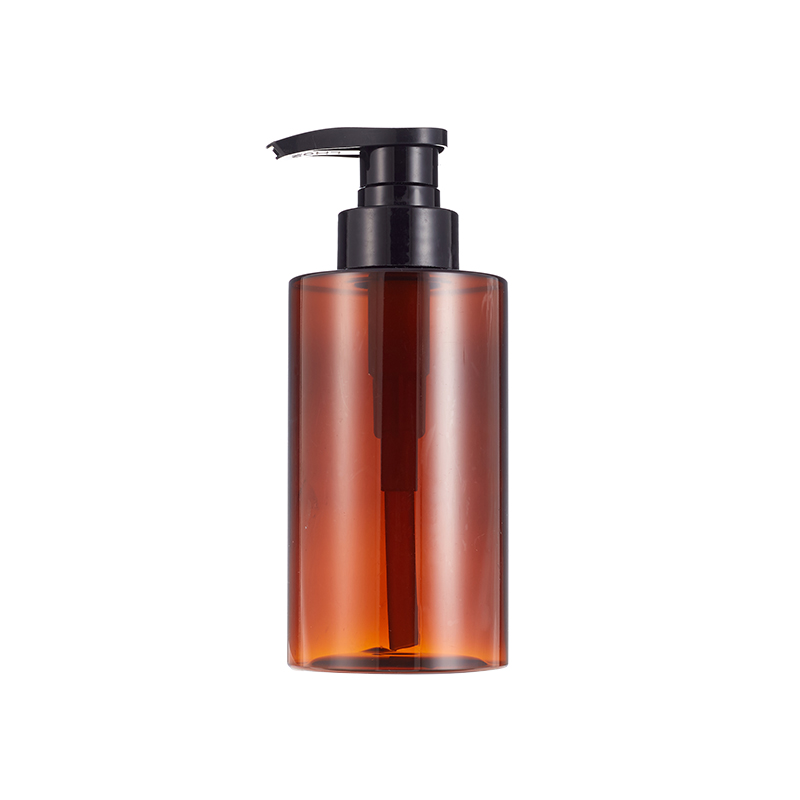 زجاجة مستديرة لمستحضرات التجميل من PET مع مضخة محلول (2)